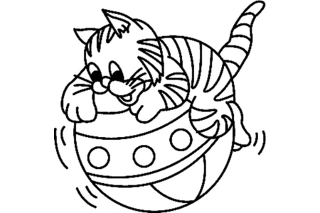 Coloriage Chat 03 – 10doigts.fr