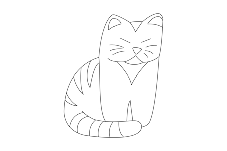 Coloriage Chat 24 – 10doigts.fr