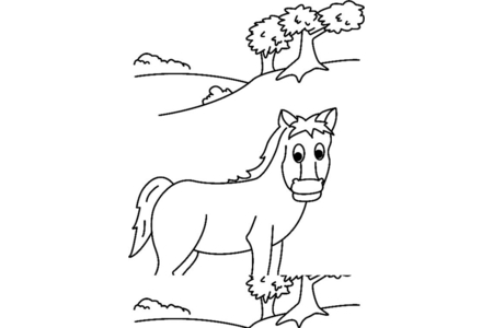 Coloriage Cheval06 – 10doigts.fr