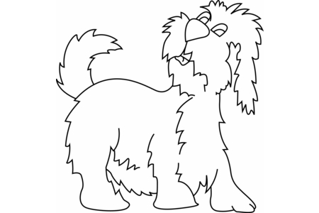 Coloriage Chien 14 – 10doigts.fr