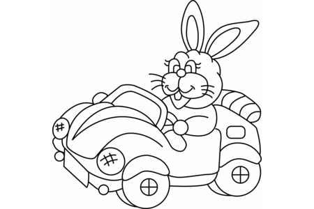 Coloriage Lapin n01 – 10doigts.fr