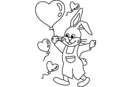 Coloriage Lapin n13 – 10doigts.fr