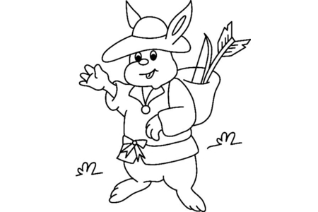 Coloriage Lapin n19 – 10doigts.fr