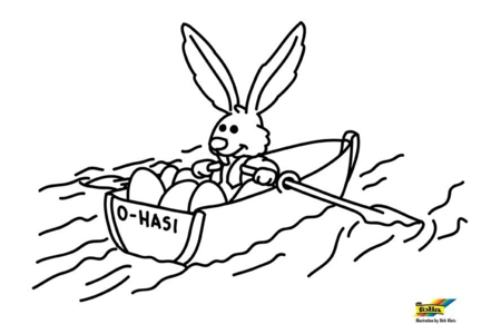 Coloriage Lapin n54 – 10doigts.fr