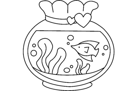 Coloriage Aquarium n01 – 10doigts.fr
