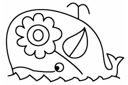 Coloriage Baleine 02 – 10doigts.fr