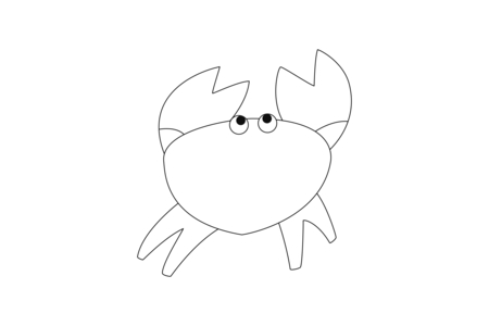 Coloriage Crabe 06 – 10doigts.fr