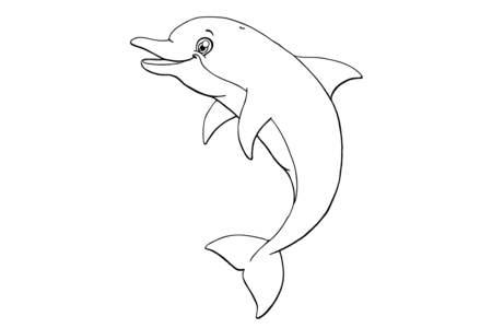 Coloriage Dauphin 09 – 10doigts.fr