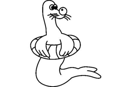 Coloriage Otarie 01 – 10doigts.fr