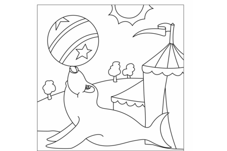 Coloriage Phoque 01 – 10doigts.fr