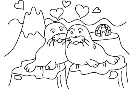 Coloriage Phoque 02 – 10doigts.fr