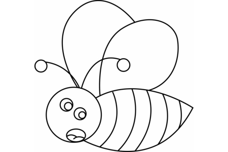 Coloriage Abeille 04 – 10doigts.fr