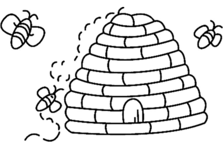 Coloriage Abeille 06 – 10doigts.fr