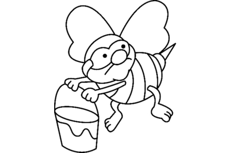 Coloriage Abeille 07 – 10doigts.fr