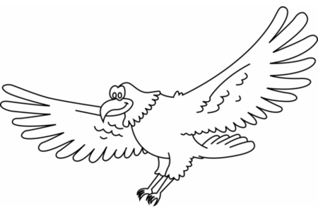 Coloriage Aigle 01 – 10doigts.fr