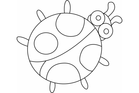 Coloriage Coccinelle 01 – 10doigts.fr