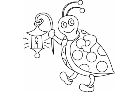 Coloriage Coccinelle 04 – 10doigts.fr