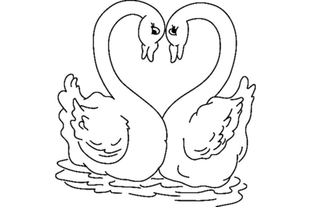 Coloriage Cygne 01 – 10doigts.fr