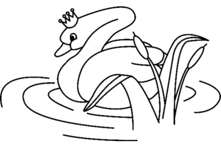 Coloriage Cygne 03 – 10doigts.fr