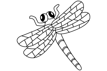 Coloriage Libellule 02 – 10doigts.fr