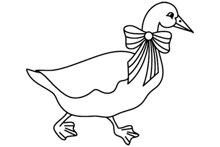 Coloriage Oie 03 – 10doigts.fr
