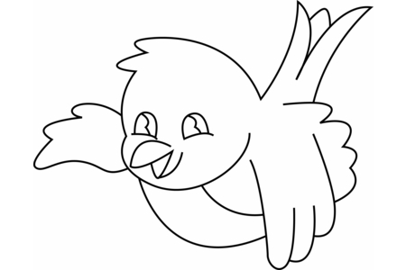 Coloriage Oiseau 05 – 10doigts.fr