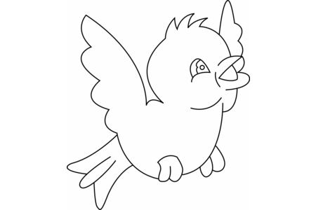 Coloriage Oiseau 06 – 10doigts.fr