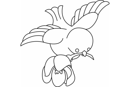 Coloriage Oiseau 07 – 10doigts.fr