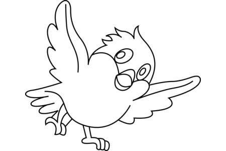 Coloriage Oiseau 16 – 10doigts.fr