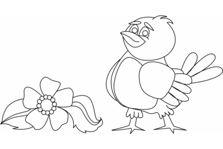 Coloriage Oiseau 23 – 10doigts.fr