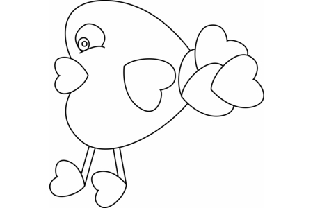 Coloriage Oiseau 32 – 10doigts.fr