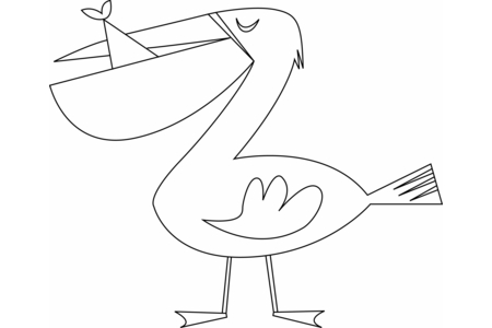 Coloriage Pélican 02 – 10doigts.fr