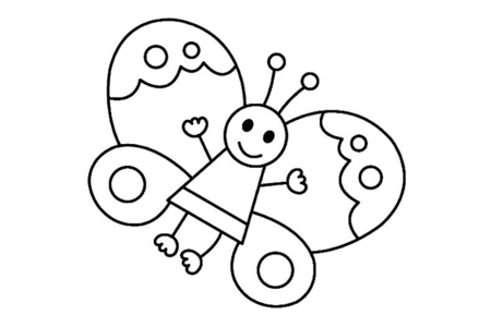 Coloriage Papillon 05 – 10doigts.fr