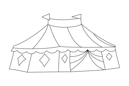 Coloriage Chapiteau 01 – 10doigts.fr