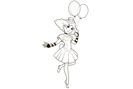 Coloriage Cirque clown – 10doigts.fr