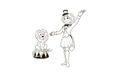 Coloriage Cirque dresseuse – 10doigts.fr