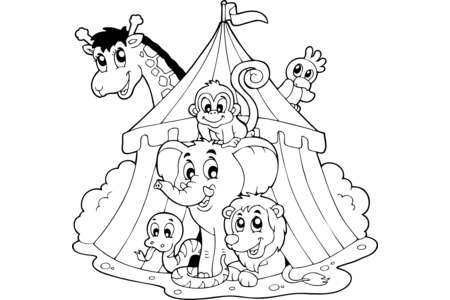 Coloriage Cirque1 – 10doigts.fr