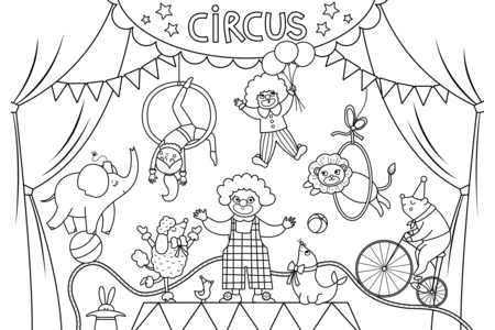 Coloriage Cirque13 – 10doigts.fr