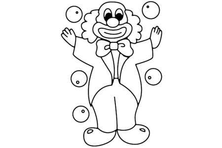 Coloriage Clown 06 – 10doigts.fr