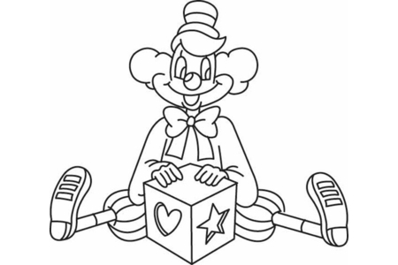 Coloriage Clown 13 – 10doigts.fr