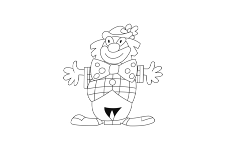 Coloriage Clown 21 – 10doigts.fr
