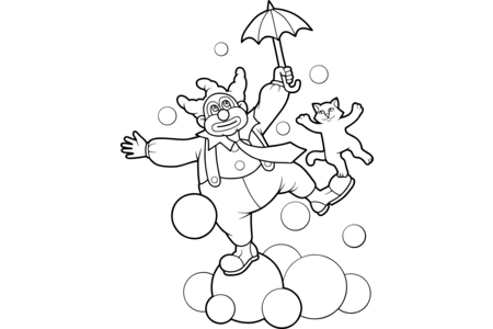Coloriage Clown 26 – 10doigts.fr