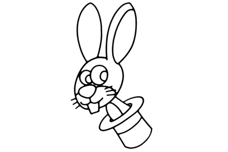Coloriage Lapin 01 – 10doigts.fr