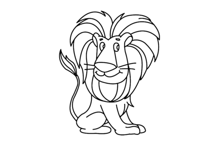 Coloriage Lion 04 – 10doigts.fr