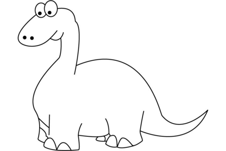 Coloriage Dinosaure 09 – 10doigts.fr