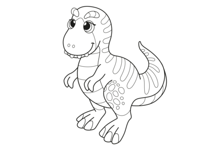 Coloriage Dinosaure 16 – 10doigts.fr