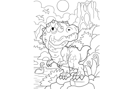 Coloriage Dinosaure 17 – 10doigts.fr