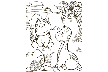 Coloriage Dinosaure 25 – 10doigts.fr
