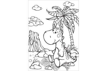Coloriage Dinosaure 30 – 10doigts.fr