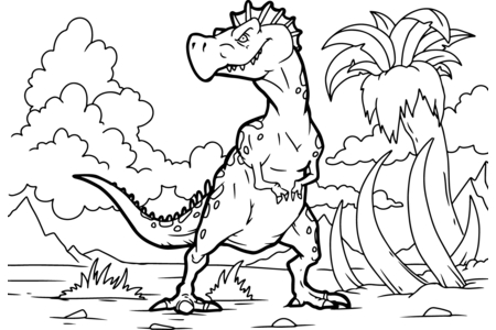 Coloriage Dinosaure 31 – 10doigts.fr